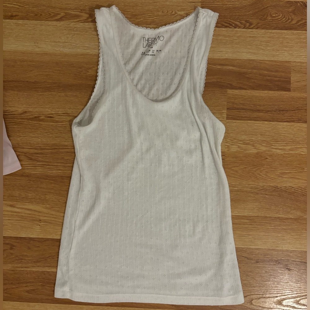 Cream Thermal Tank Top
